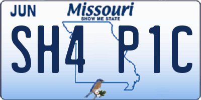 MO license plate SH4P1C