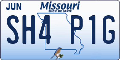 MO license plate SH4P1G