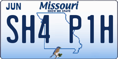 MO license plate SH4P1H