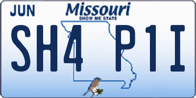 MO license plate SH4P1I