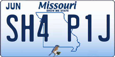 MO license plate SH4P1J