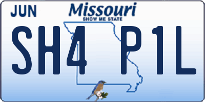 MO license plate SH4P1L