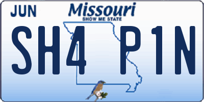 MO license plate SH4P1N
