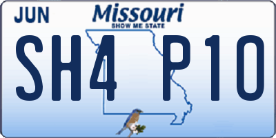 MO license plate SH4P1O