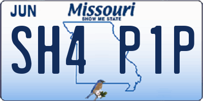 MO license plate SH4P1P