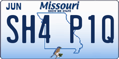 MO license plate SH4P1Q