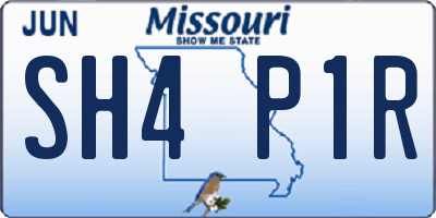 MO license plate SH4P1R