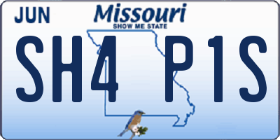 MO license plate SH4P1S
