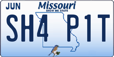 MO license plate SH4P1T