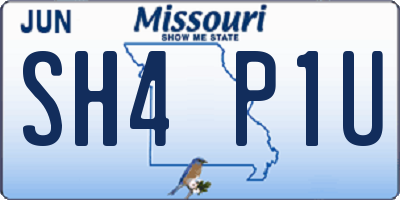 MO license plate SH4P1U