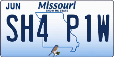 MO license plate SH4P1W