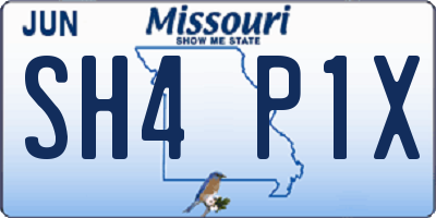 MO license plate SH4P1X