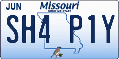 MO license plate SH4P1Y