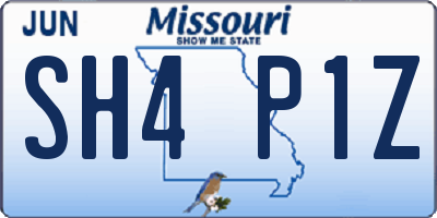 MO license plate SH4P1Z