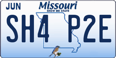 MO license plate SH4P2E