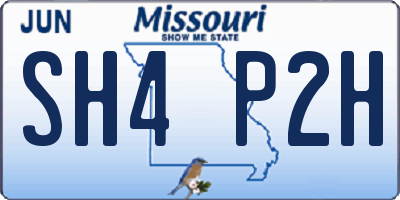 MO license plate SH4P2H