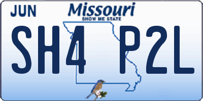 MO license plate SH4P2L