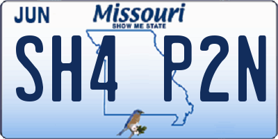 MO license plate SH4P2N