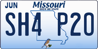 MO license plate SH4P2O