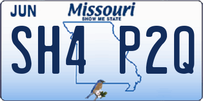MO license plate SH4P2Q