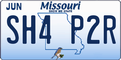 MO license plate SH4P2R
