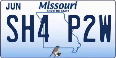 MO license plate SH4P2W