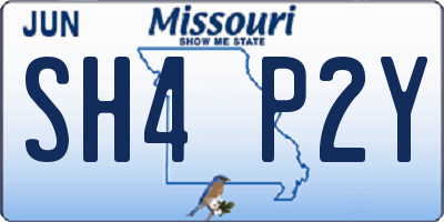 MO license plate SH4P2Y
