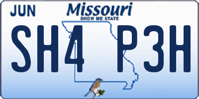 MO license plate SH4P3H