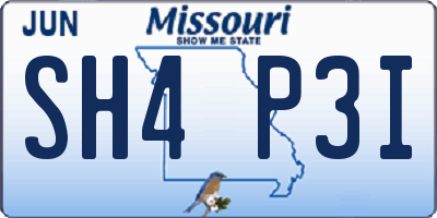 MO license plate SH4P3I