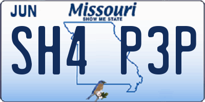 MO license plate SH4P3P