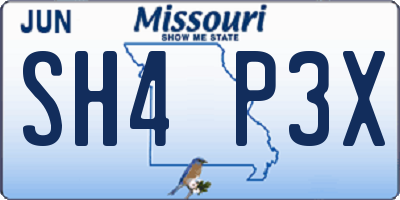 MO license plate SH4P3X