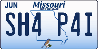 MO license plate SH4P4I