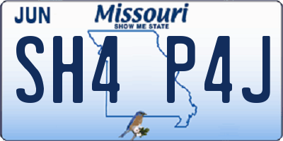 MO license plate SH4P4J