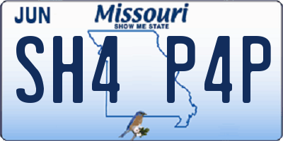 MO license plate SH4P4P