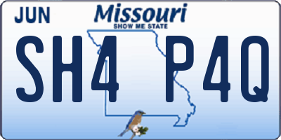 MO license plate SH4P4Q
