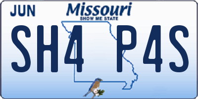 MO license plate SH4P4S