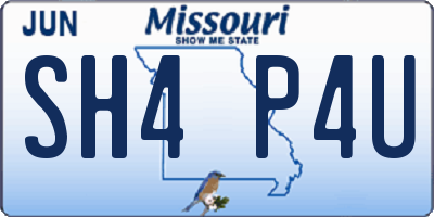 MO license plate SH4P4U