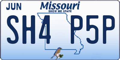MO license plate SH4P5P