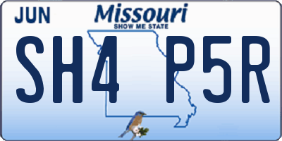 MO license plate SH4P5R