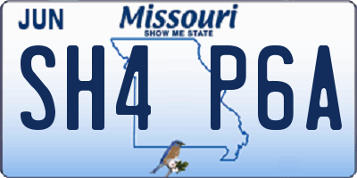 MO license plate SH4P6A