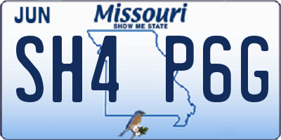 MO license plate SH4P6G