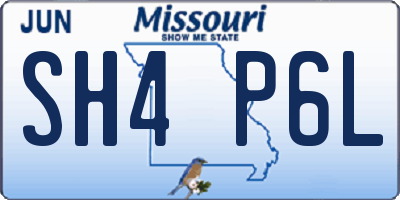 MO license plate SH4P6L