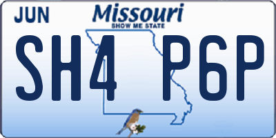 MO license plate SH4P6P