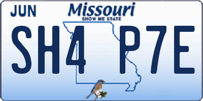 MO license plate SH4P7E