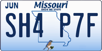 MO license plate SH4P7F