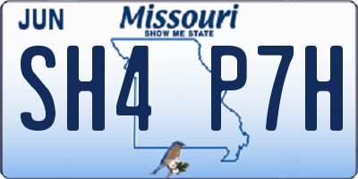 MO license plate SH4P7H