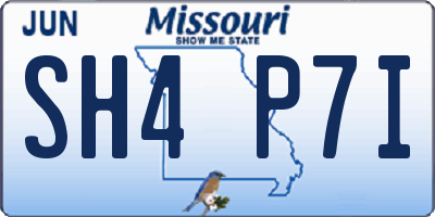 MO license plate SH4P7I