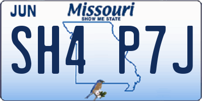 MO license plate SH4P7J