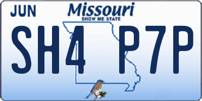 MO license plate SH4P7P