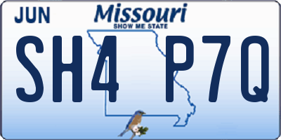 MO license plate SH4P7Q